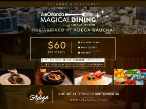 Adega Gaucha celebrates sixth year in Visit Orlando’s Magical Dining