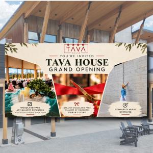 Tava House turns its wall into a rotating outdoor gallery with seven local artists